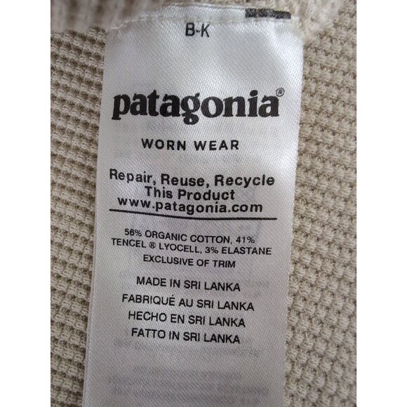 Patagonia Hooded Waffle Tunic Womens XS Cream Long Sleeve Pullover Casual - Picture 7 of 11